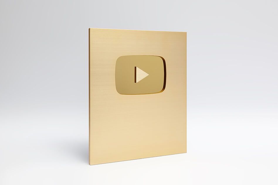 Gold Play Button, Penghargaan untuk 1 Juta Subscriber